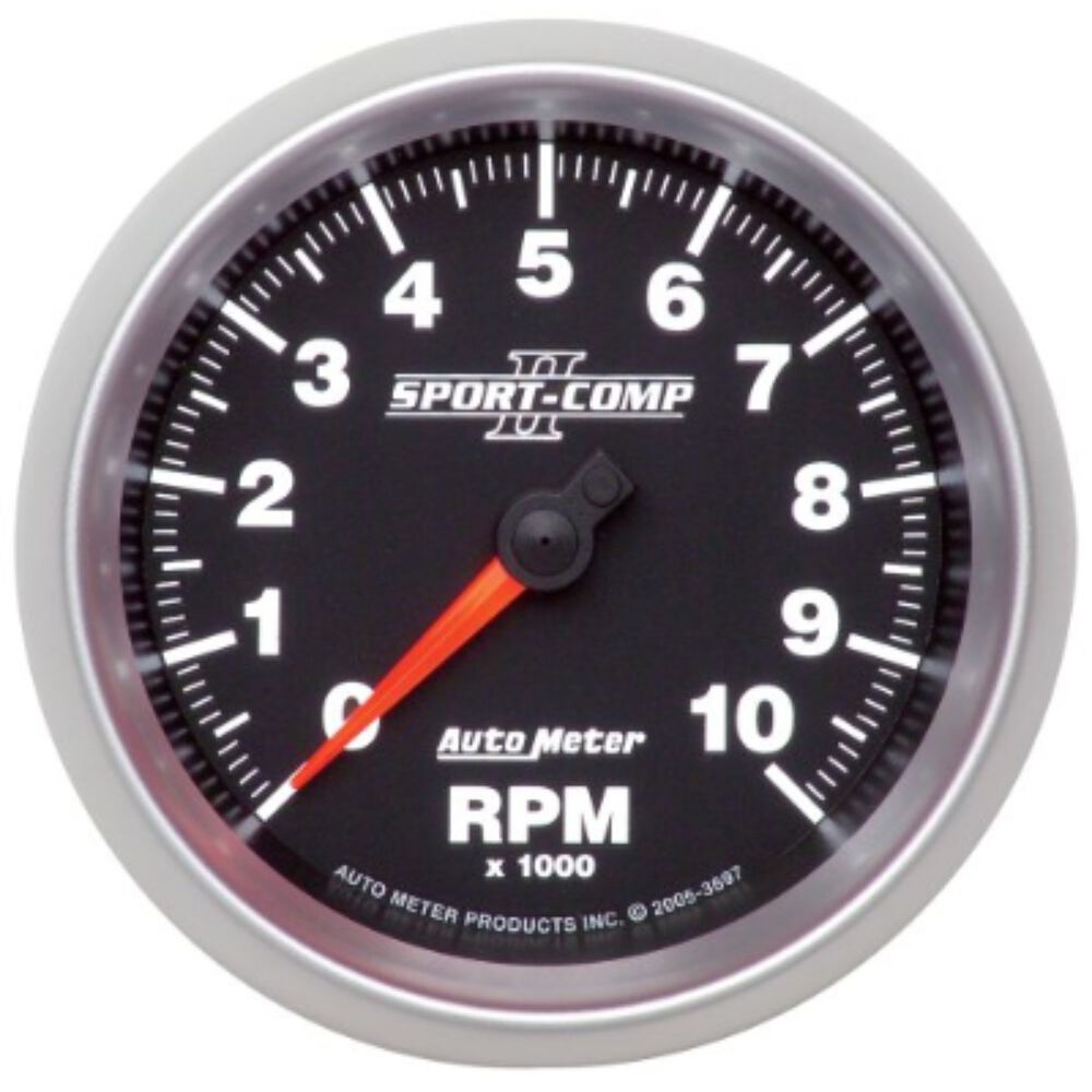 AutoMeter 5in 0-10,000 RPM Black II Sport-Competition In-Dash Tachometer Gauge