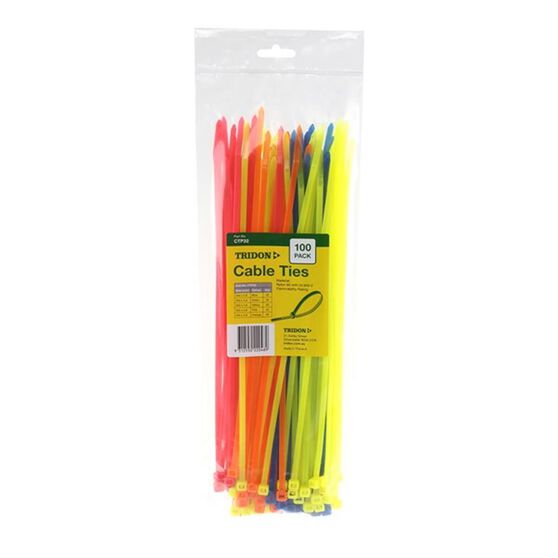 TRIDON CABLE TIE COMBO PACK - ASSORTED COLOURS 300 X 4.8MM, , scaau_hi-res
