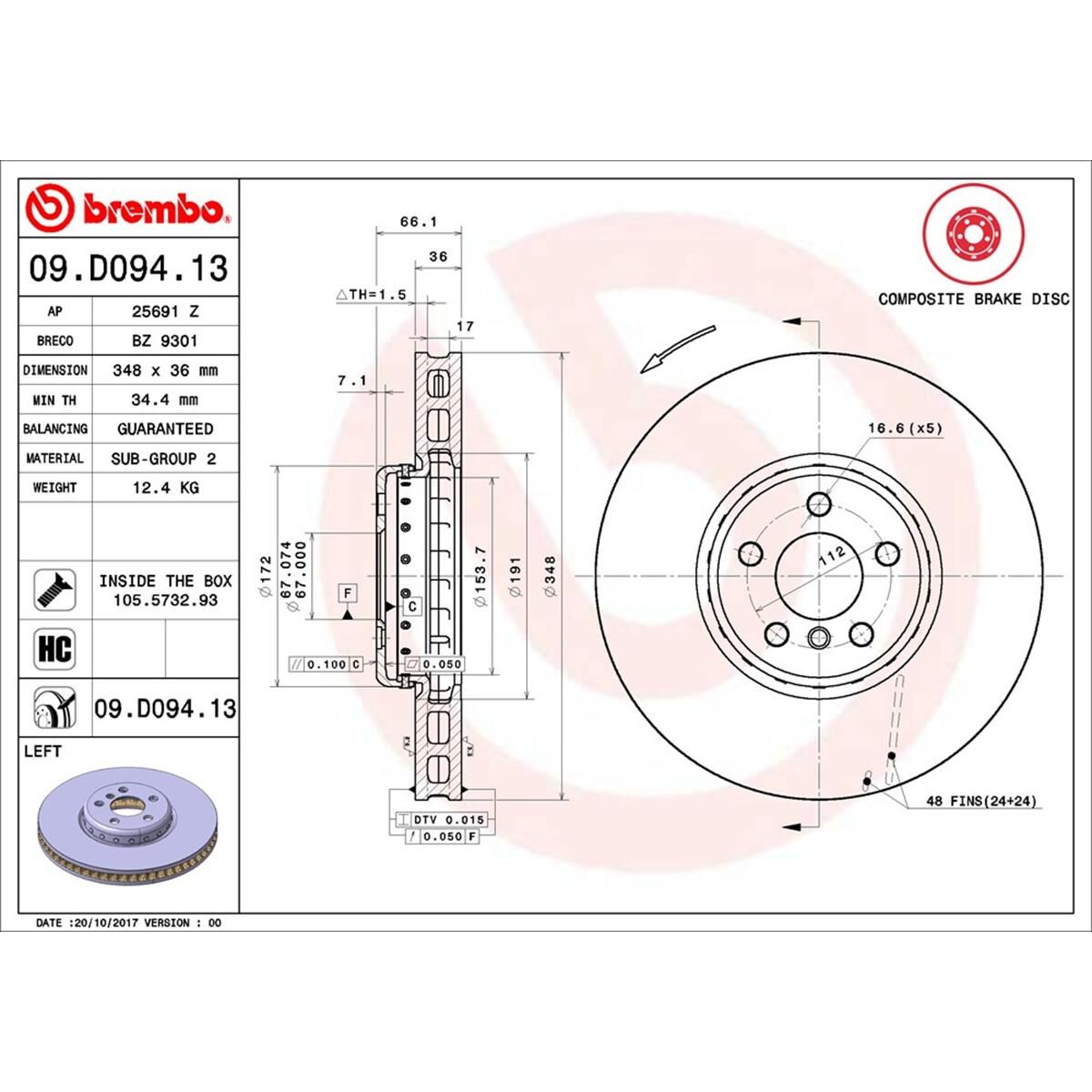 BREMBO DISC ROTOR, , scaau_hi-res