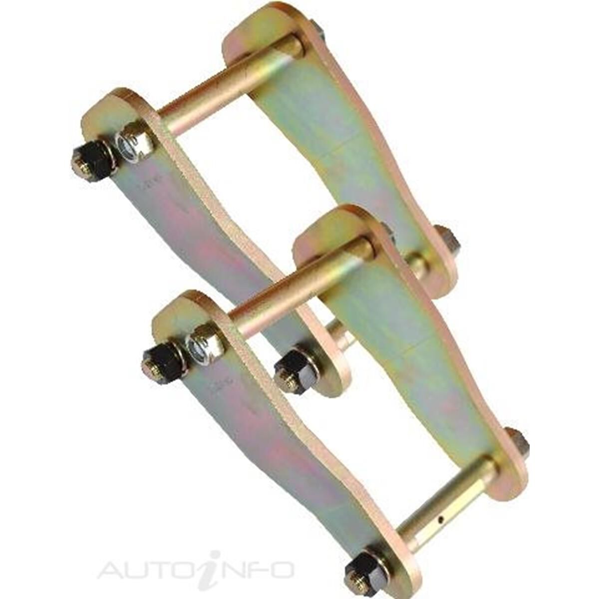 4WD - TOYOTA LANDCRUISER 76 78 & 79 SERIES DOG LEG STYLE EXTENDED SHACKLE REAR ANTI INVERSION - PAIR, , scaau_hi-res