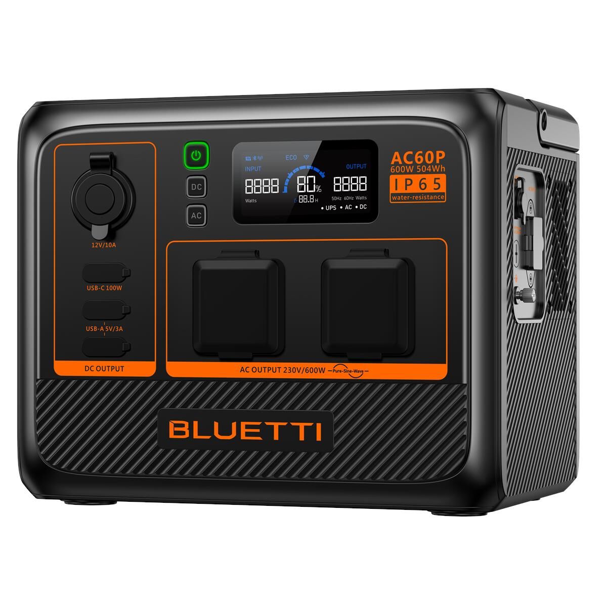BLUETTI AC60P PORTABLE POWER STATION 600W 504WH, , scaau_hi-res