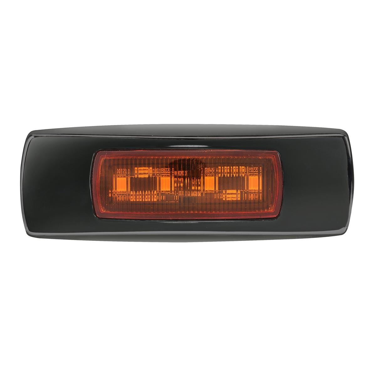 NARVA 9-33V LED FRONT END OUTLINE MARKER OR EXTERNAL CABIN MARKER LAMP(AMBER) WITH 0.5M CABLE - BLACK COVER, , scaau_hi-res