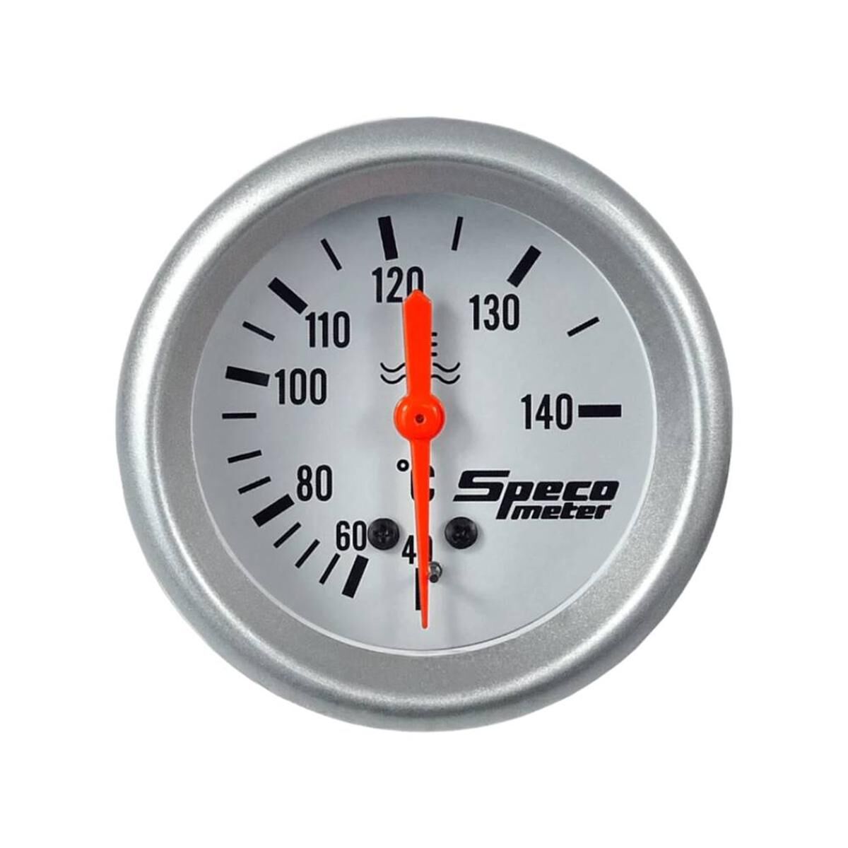 2-5/8" MECHANICAL 40-140&ordm;C WATER TEMPERATURE GAUGE WITH 12' SENDER - WHITE DIAL SILVER BEZEL, , scaau_hi-res