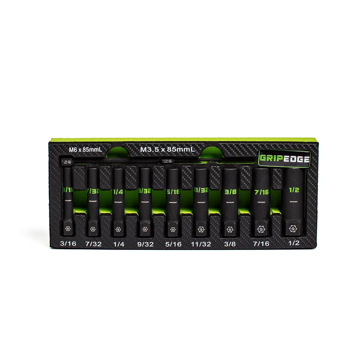GRIPEDGE 1/4DR SAE DEEP SKT EXT SET 9PC, , scaau_hi-res