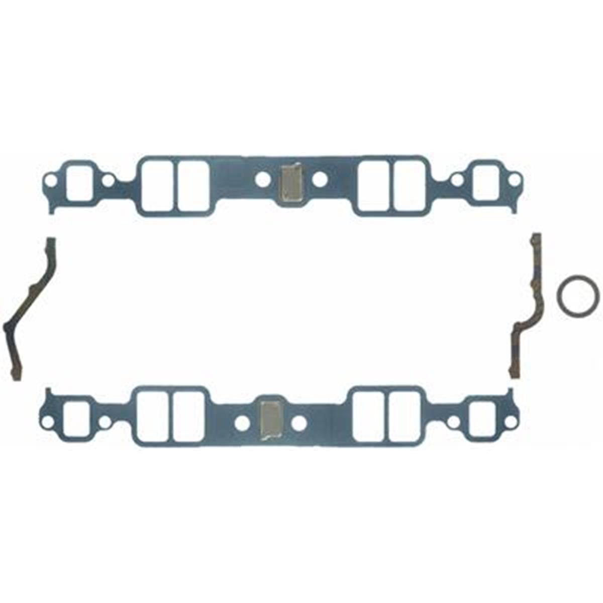 SB CHEV 350 INTAKE GASKETS EMBOSSED STEEL 1.23 X 1.99, , scaau_hi-res