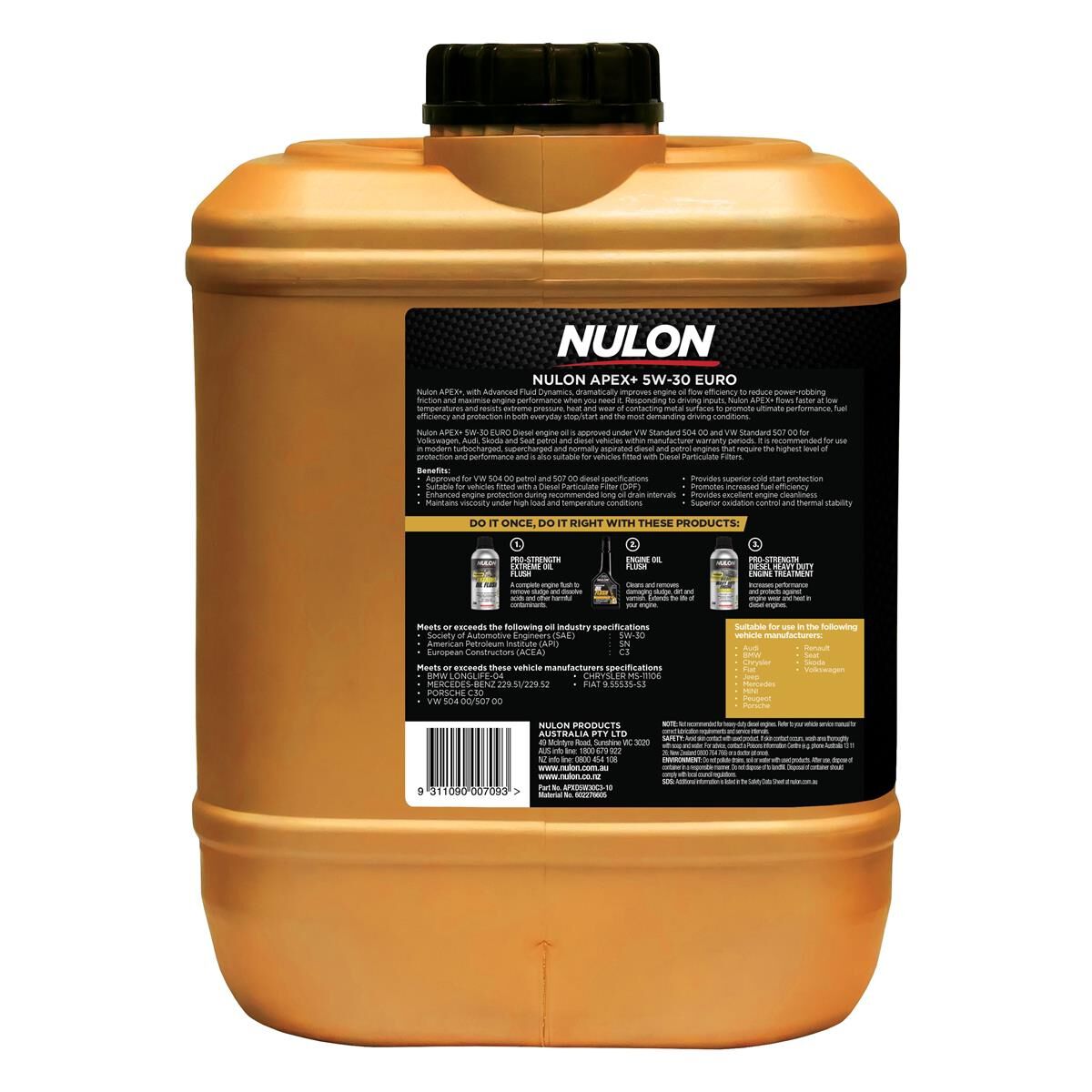 10L NULON APEX+ 5W-30 EURO PETROL & DIESEL, , scaau_hi-res