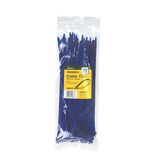 TRIDON CABLE TIE BLUE 300 X 4.8MM, , scaau_hi-res