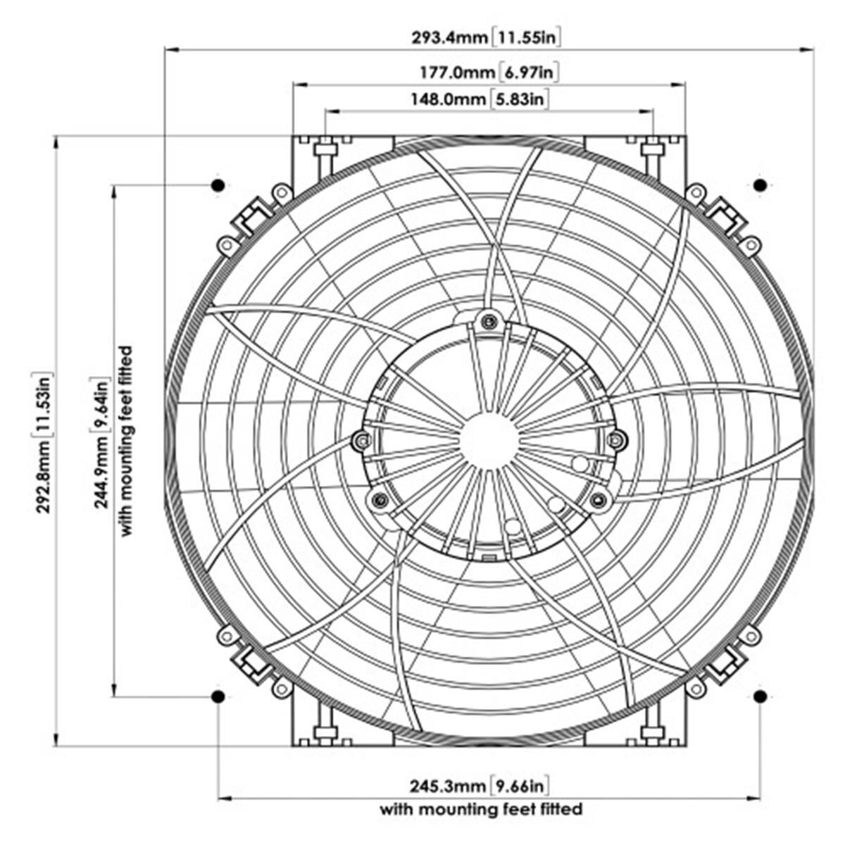 BRUSHLESS 12" THEMATIC ELECTRIC FAN (12V), , scaau_hi-res