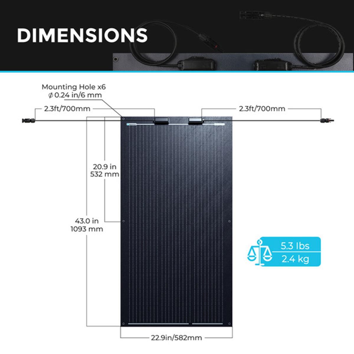 100W BLACK DIVISION LIGHTWEIGHT MONOCRYSTALLINE SOLAR PANEL, , scaau_hi-res