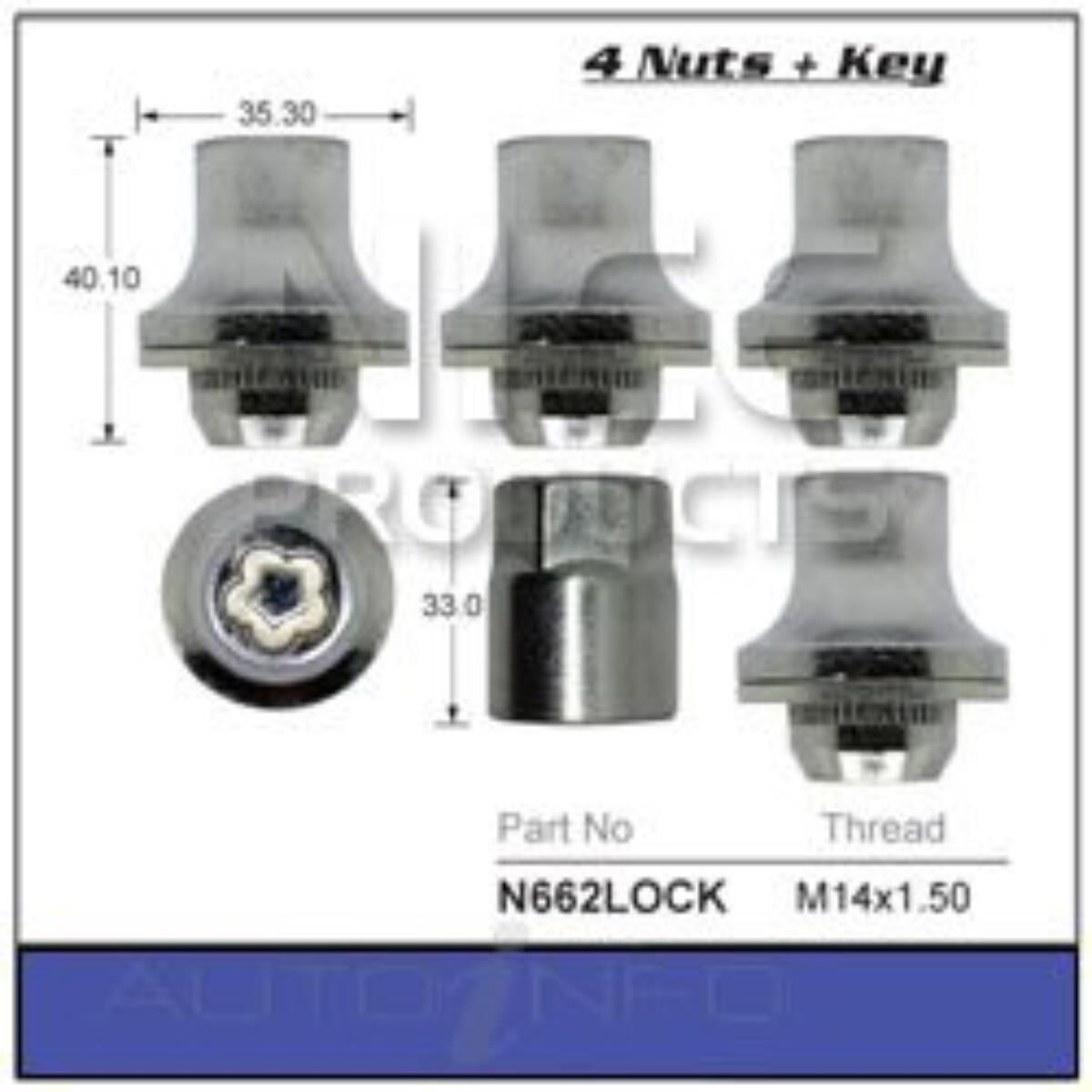 Nice Wheel Nut Locking N662LOCK Supercheap Auto