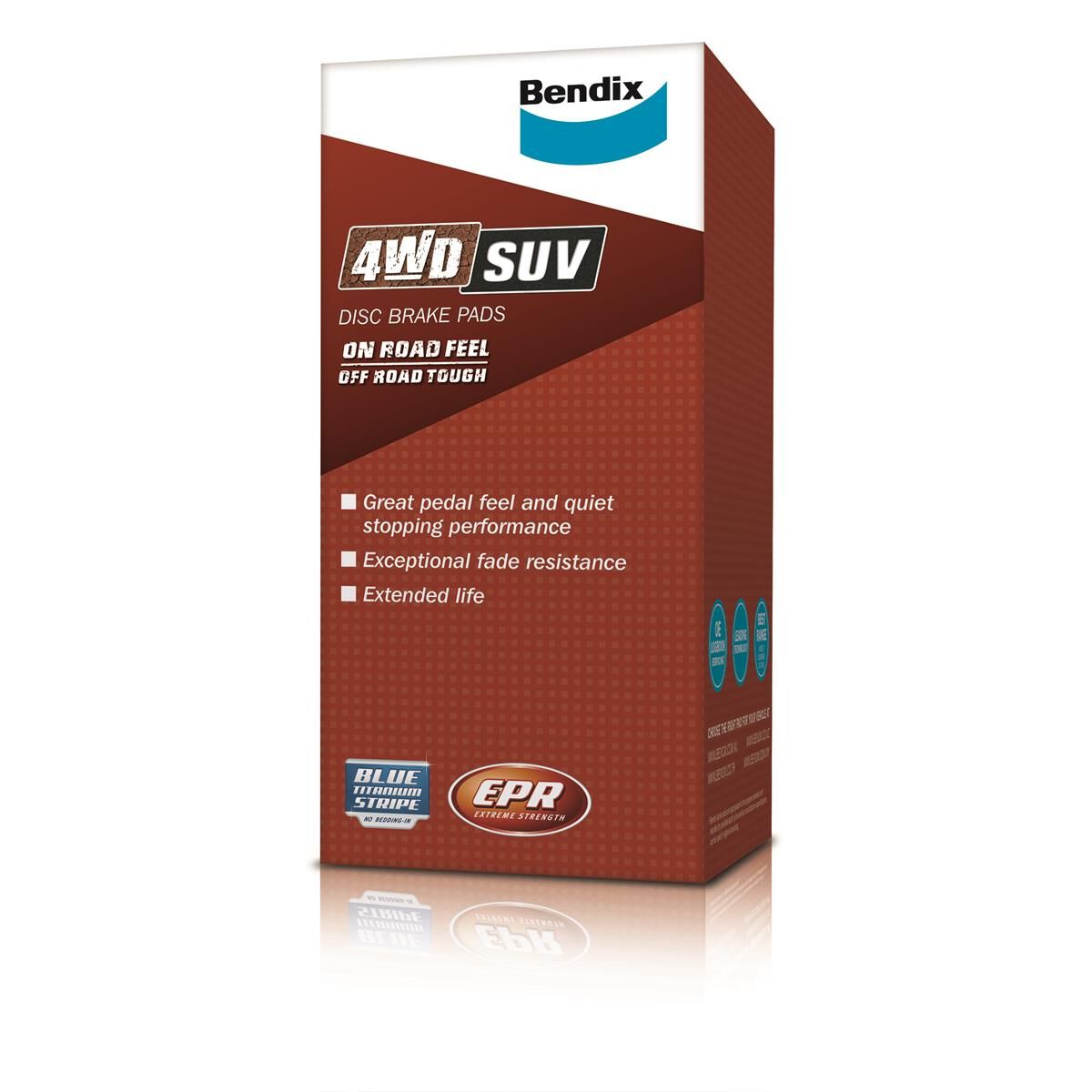 BENDIX 4WD BRAKE PADS - DB2761-4WD, , scaau_hi-res