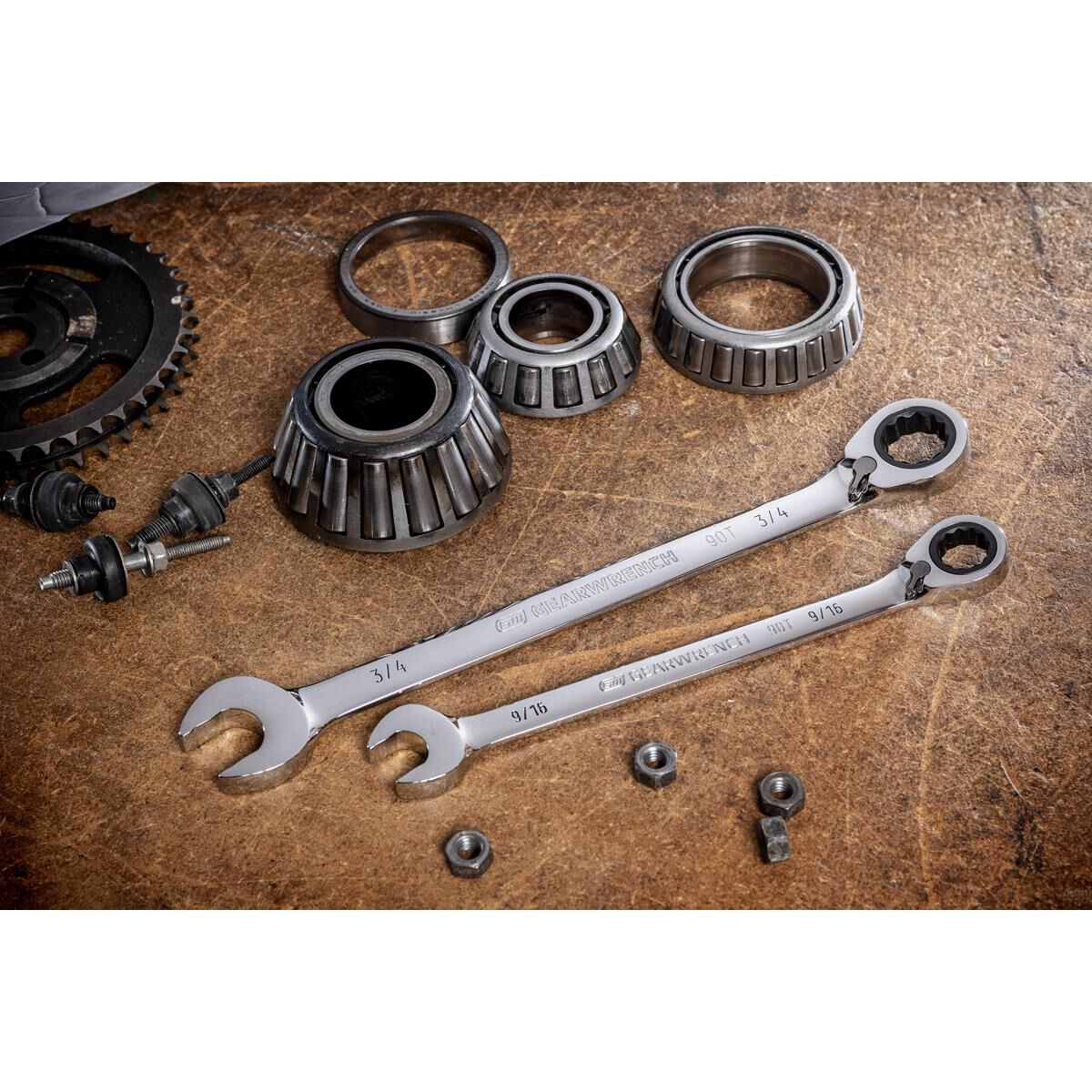 14 PIECE 90-TOOTH 12 POINT SAE REVERSIBLE RATCHETING WRENCH SET, , scaau_hi-res