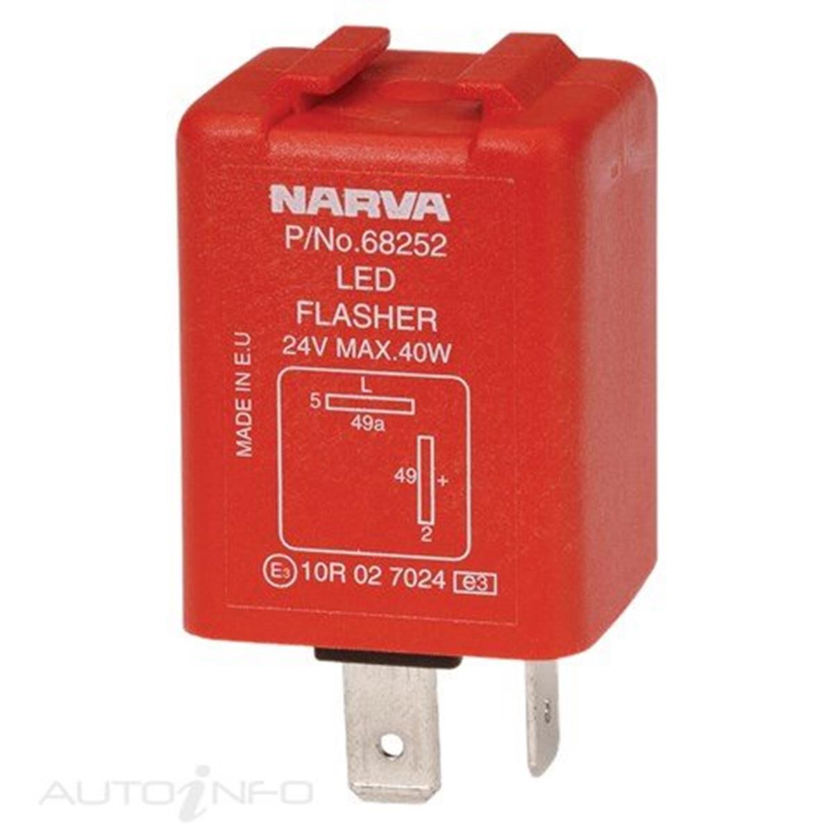 ELEC FLASHER 24V 2 PIN LED BL, , scaau_hi-res
