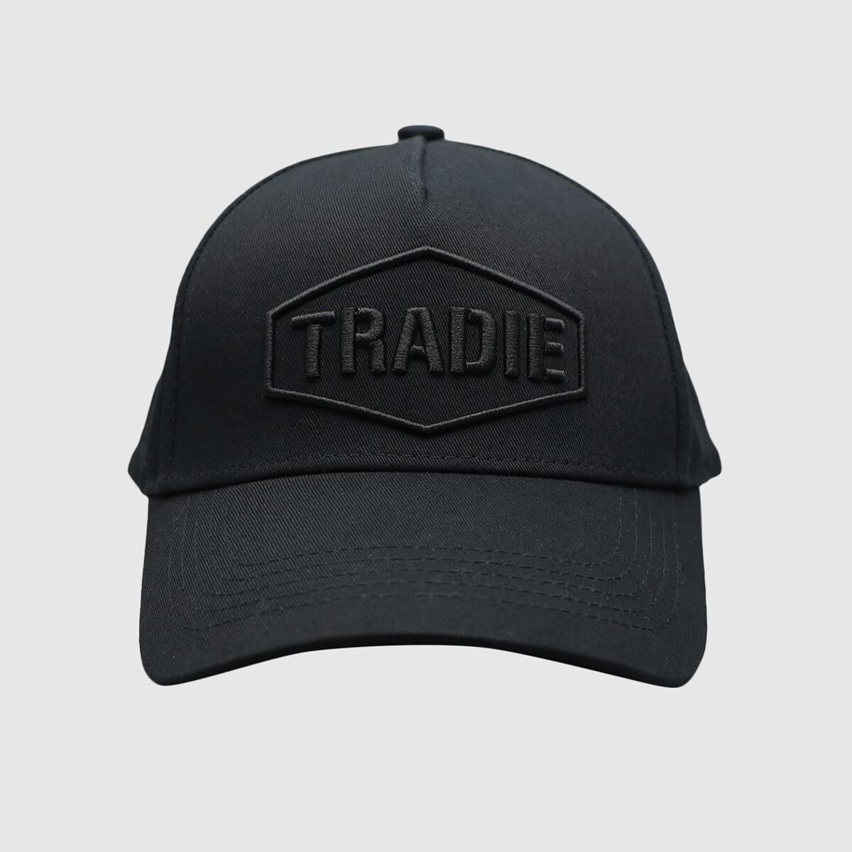 TRADIE CAP BLACK OSFM, , scaau_hi-res