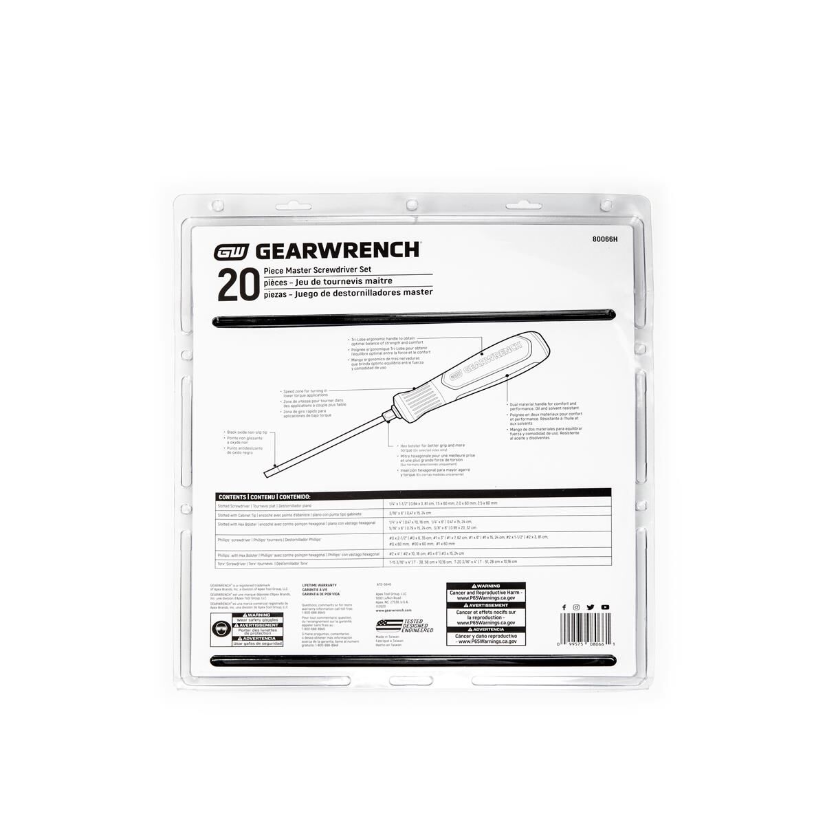 20 PIECE PHILLIPS&reg;/SLOTTED/TORX&reg; DUAL MATERIAL SCREWDRIVER SET, , scaau_hi-res