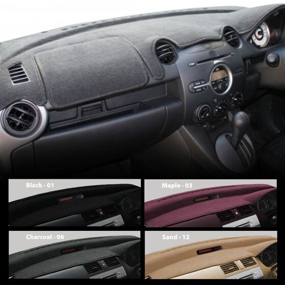DASHMAT - BLACK INCLS AIRBAG FLAP MADE TO ORDER (MIN 21 DAYS DELIVERY) SUITS HONDA, , scaau_hi-res