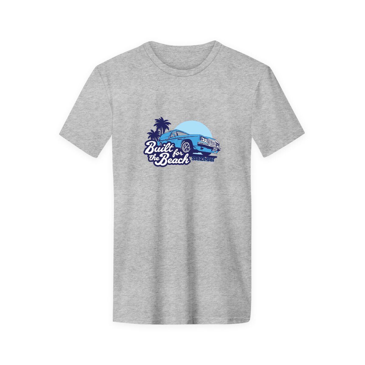 ADULT COTTON T-SHIRT-GREY MARLE [BUILT FOR THE BEACH] [L], , scaau_hi-res