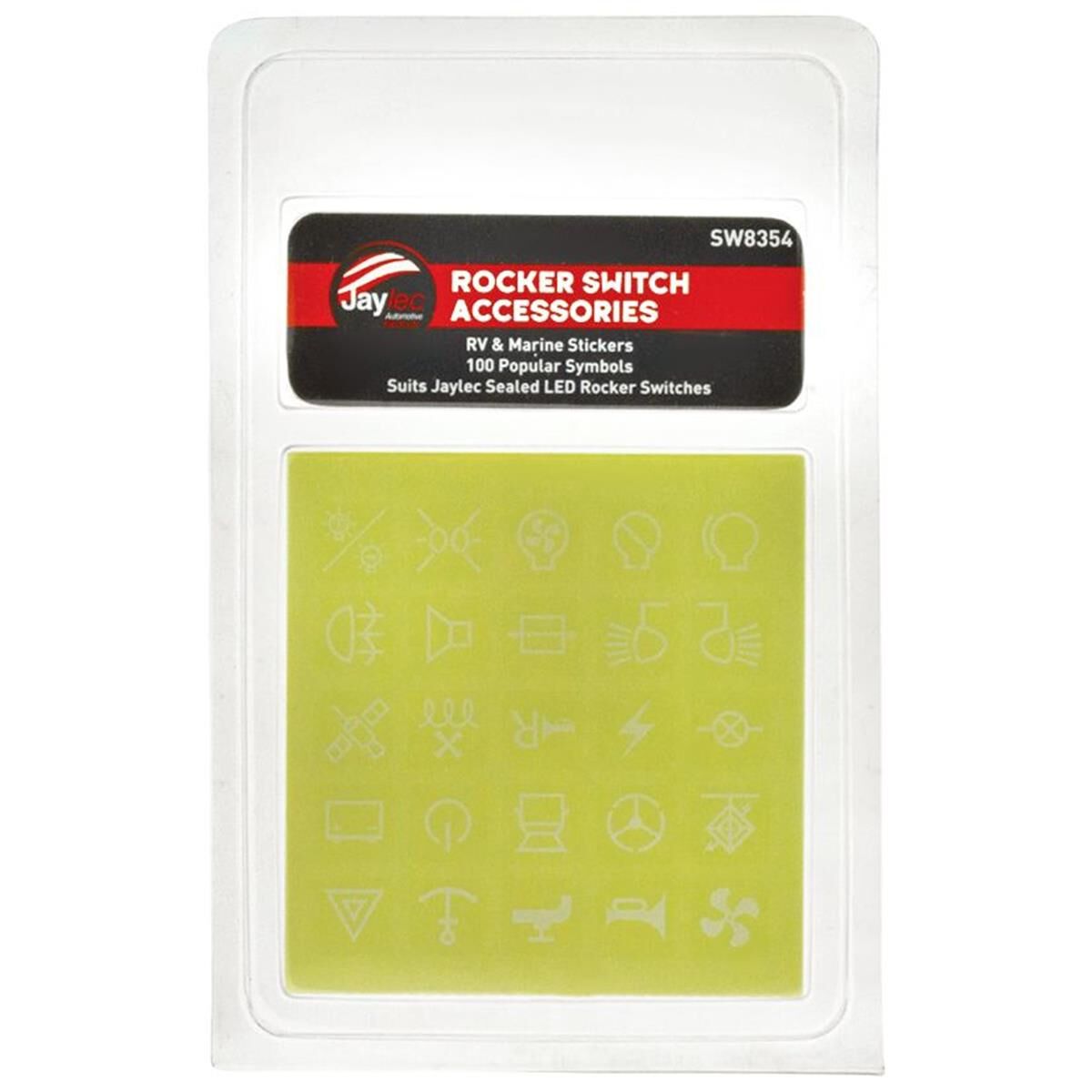 Jaylec Rocker Switch Stickers Pkt100 - SW8354 | Supercheap Auto