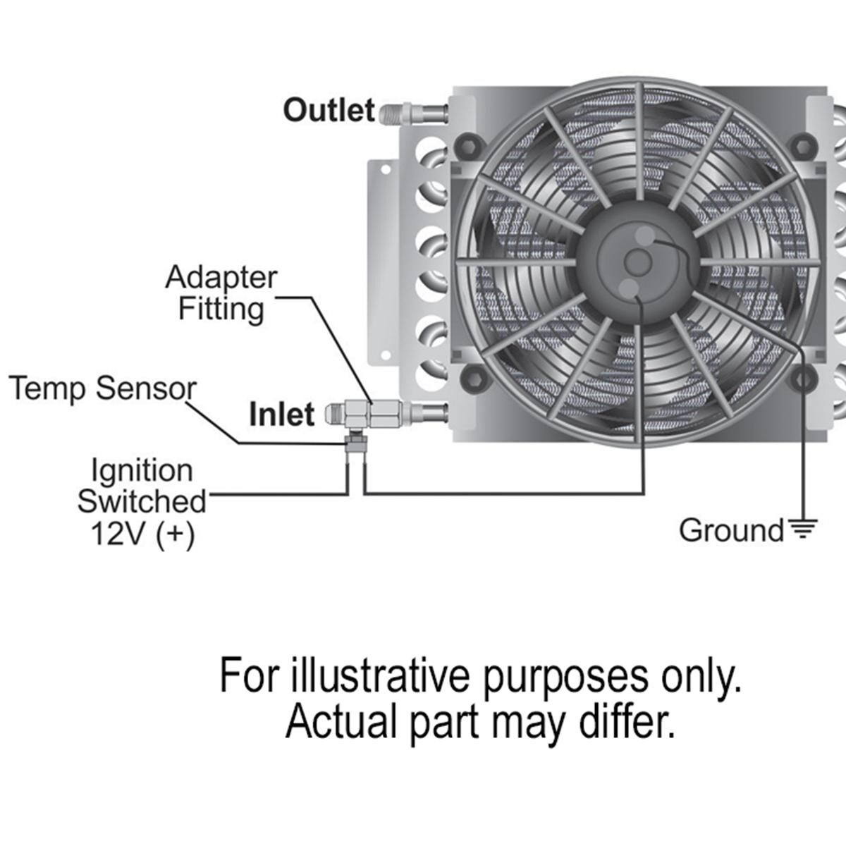 In-Line Fan Control Thermostat Premium 180 Degree -6AN x -6AN, , scaau_hi-res