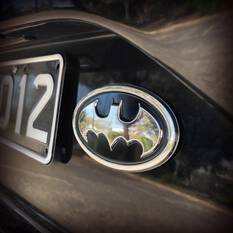 DC BATMAN 1989 LOGO 3D CAR EMBLEM (BLACK AND CHROME), , scaau_hi-res