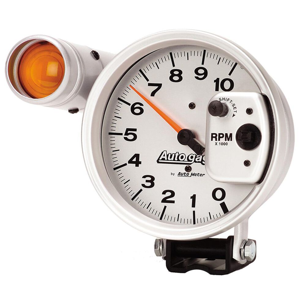 Autometer Auto gage Tachometer Shift Light Silver Face 10,000 RPM, 5