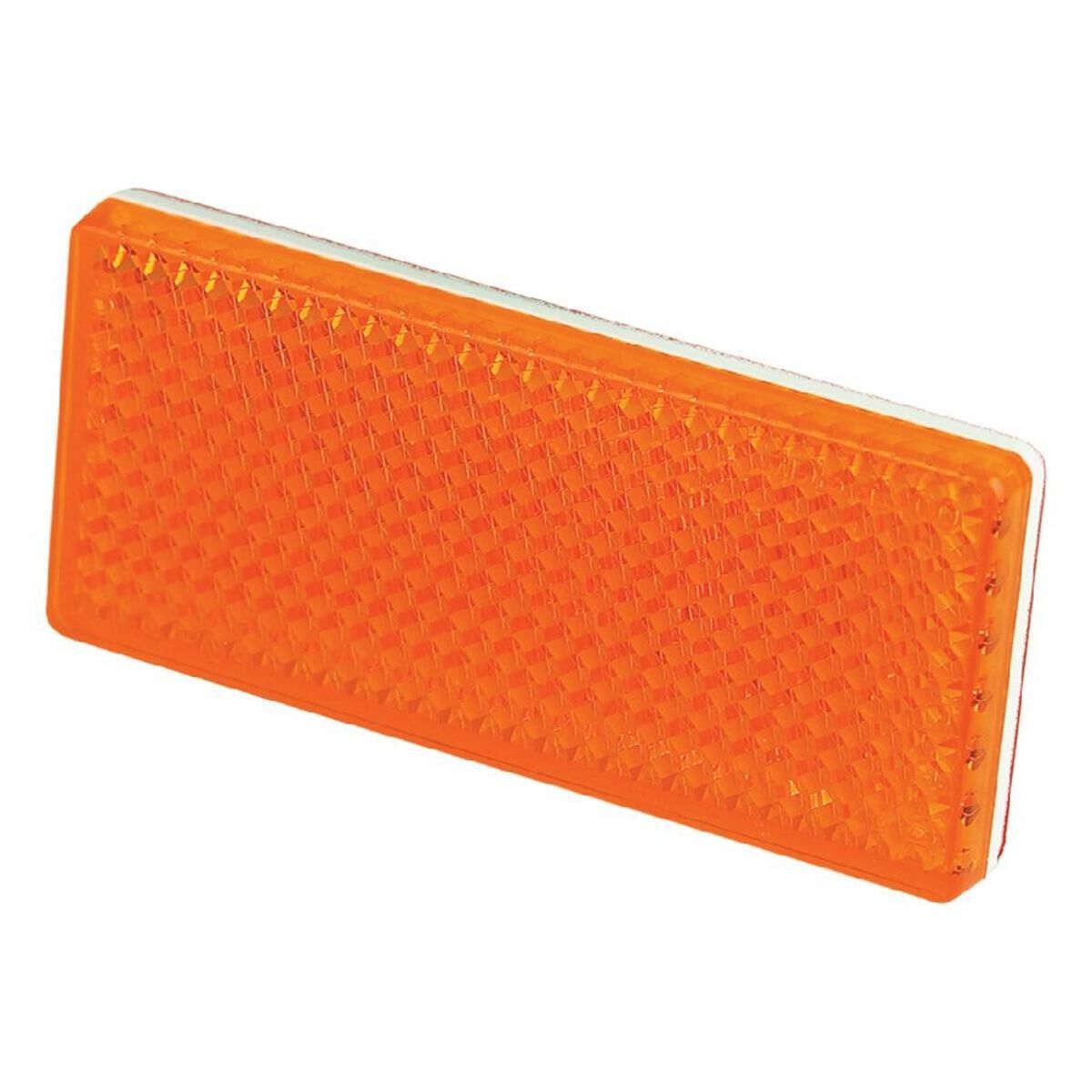 PKT 1 AMBER REFLEX REFLECTORSELF ADHESVE MOUNTING BASE 70 x 20 x 7.5mm, , scaau_hi-res