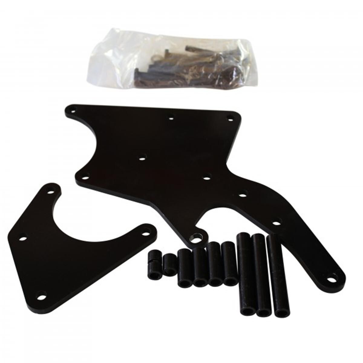 LS Alternator A-Can Style Power Steering Relocation Bracket Kit Black, , scaau_hi-res