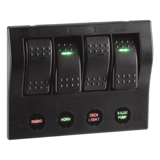 Narva 4 Way LED Switch Panel With Circuit Breaker Protection