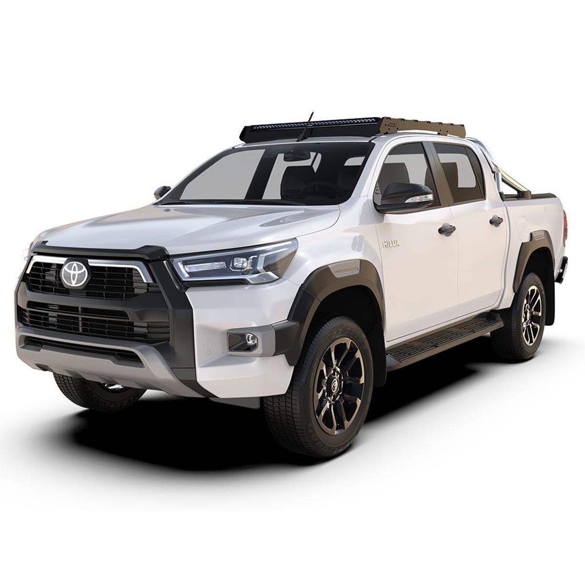 FRONT RUNNER TOYOTA HILUX (2015-CURRENT) SLIMSPORT ROOF RACK KIT LIGHTBAR READY, , scaau_hi-res