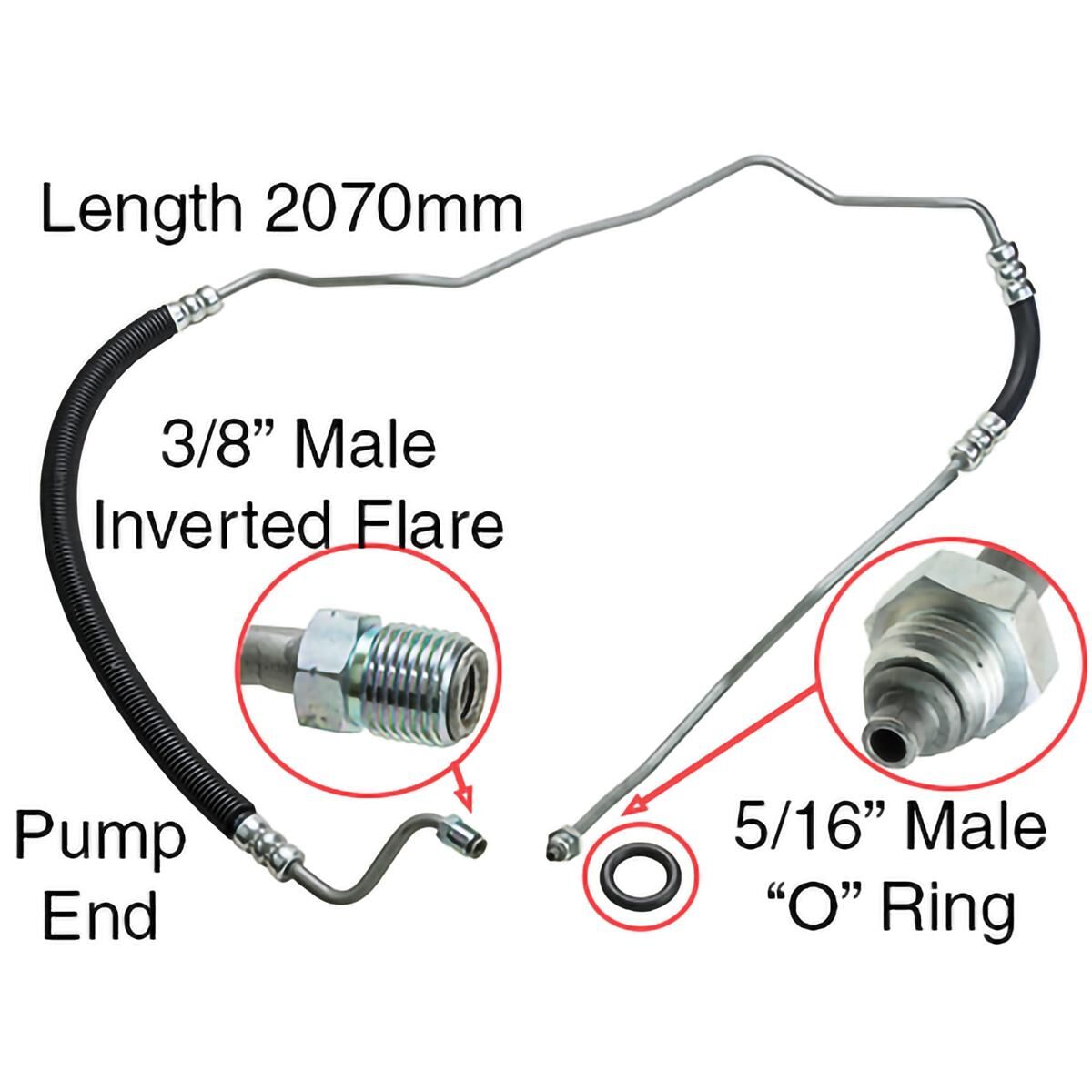 Power Steering Hose - Pressure - Magna TM, TN, TP (I4), , scaau_hi-res
