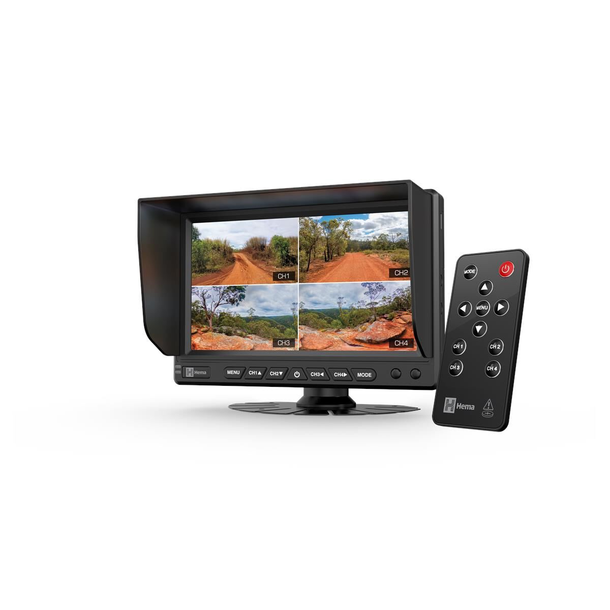 HEMA 7.0" AHD QUAD DISPLAY MONITOR 4 CAMERA INPUT, , scaau_hi-res