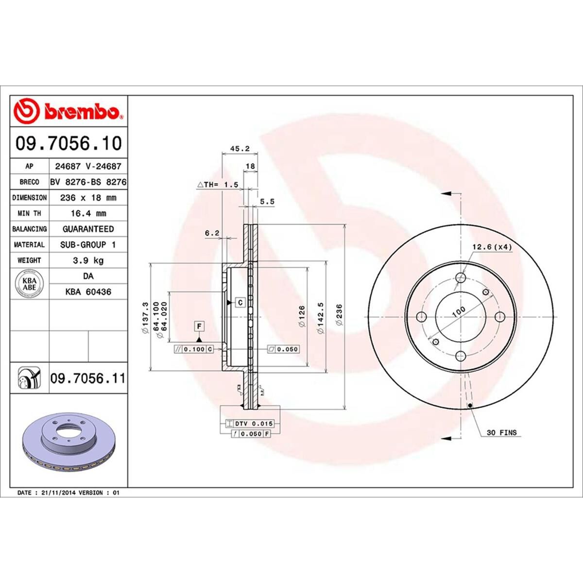 BREMBO DISC ROTOR, , scaau_hi-res