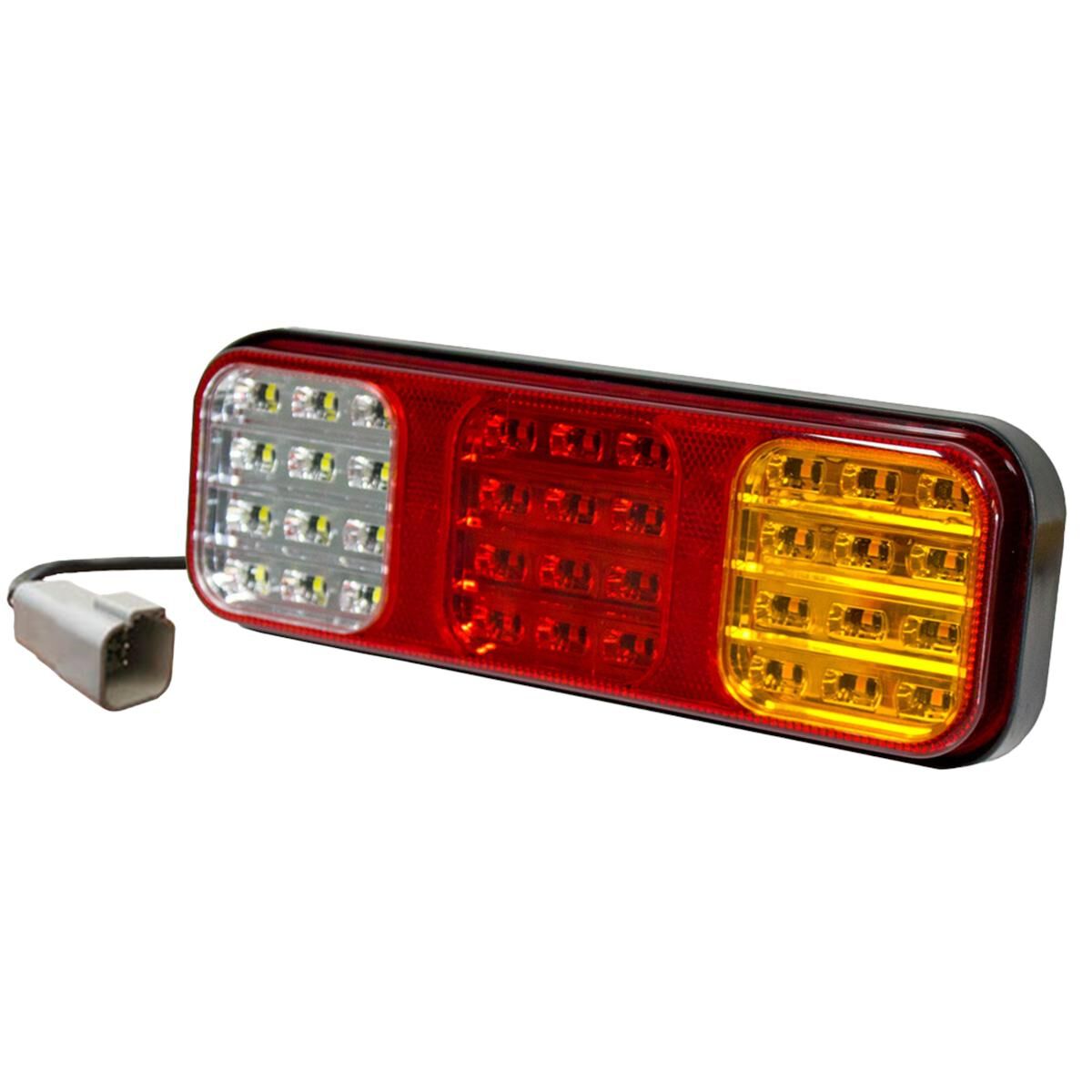 LED COMBO LAMP - STOP / TAIL / INDICATOR / REVERSE WITH DT CONNECTOR, , scaau_hi-res