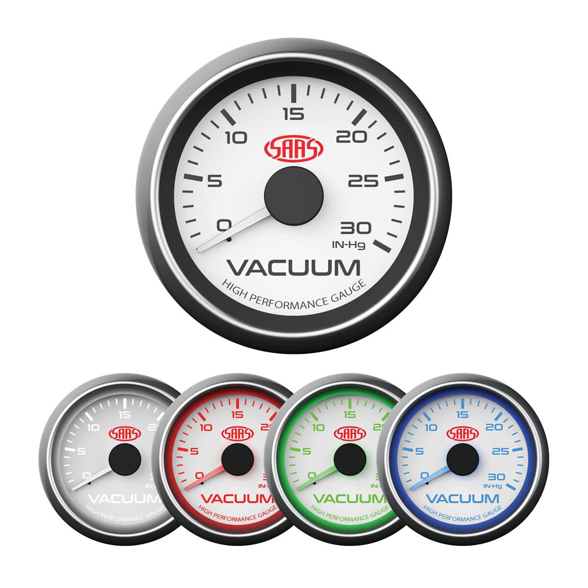 SAAS VACUUM GAUGE WHITE 52MM, , scaau_hi-res