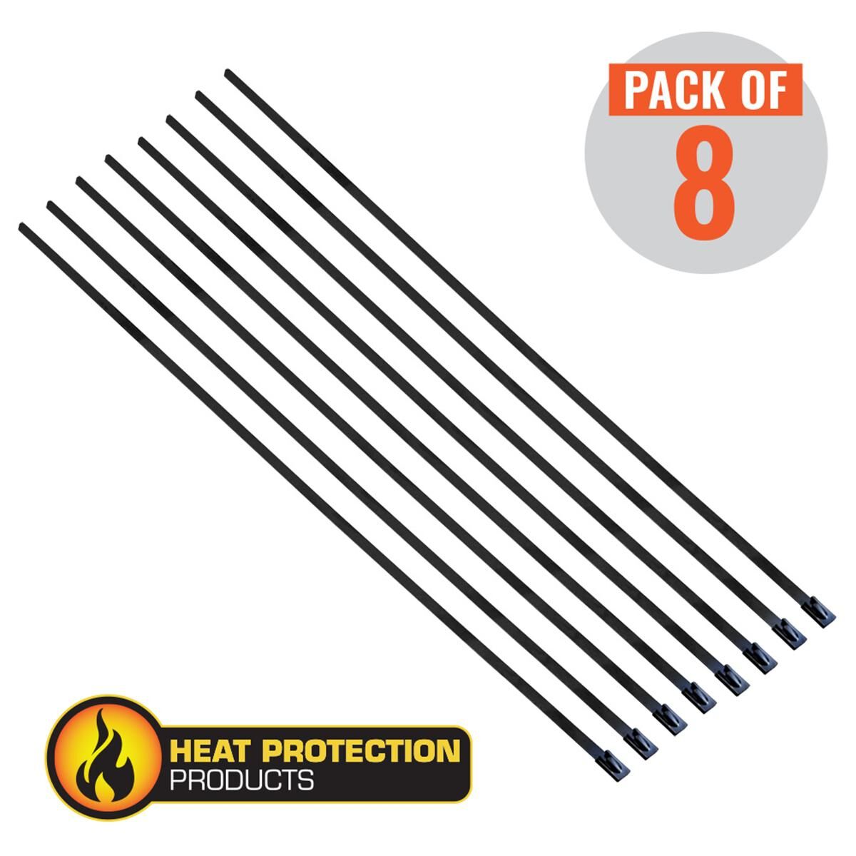 Locking Ties Black Stainless 200mm Pack 8, , scaau_hi-res