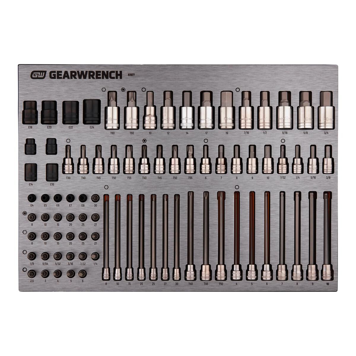 84 PIECE 1/4", 3/8" & 1/2" DRIVE BIT SOCKET EVA TRAY SET, , scaau_hi-res
