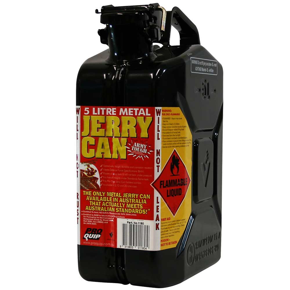 JERRY CAN METAL BLACK 5L PRO QUIP *, , scaau_hi-res