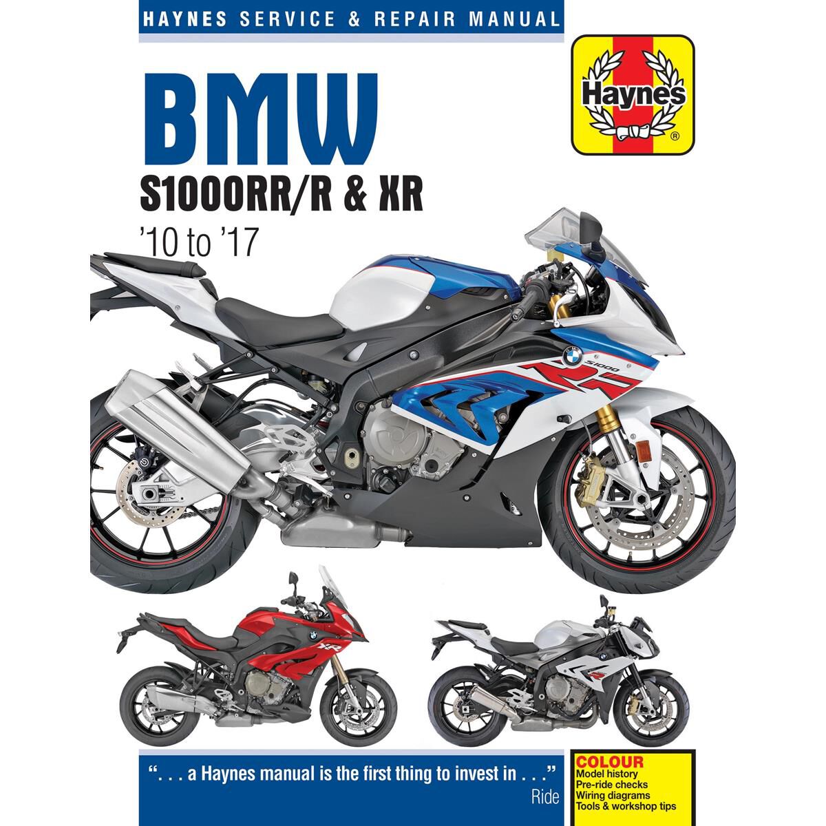 Haynes Repair Manual BMW S1000RR/R & XR 20102017, M6400 Supercheap