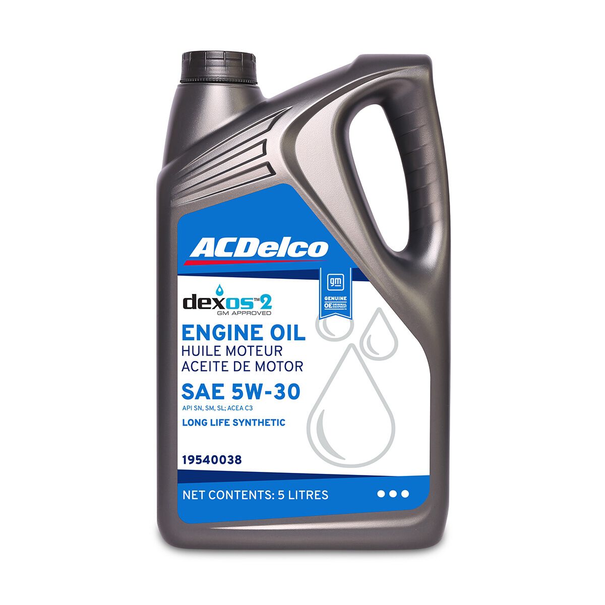 ACDELCO LONG LIFE 5W-30 DEXOS 2 5 LITRE, , scaau_hi-res