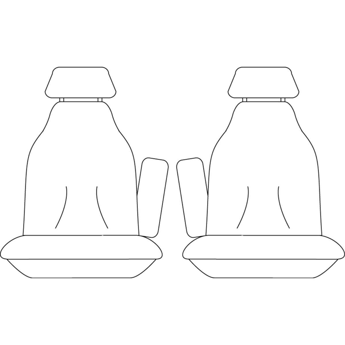 TRADIES CANVAS READY MADE SEAT COVERS - FRONT, BLACK, SUITS LDV G10 VAN, , scaau_hi-res