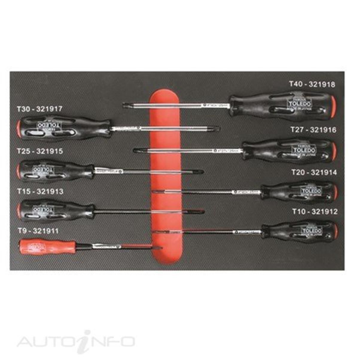 TOLEDO SCREWDRIVER SET T-PROOF TORX 9PC, , scaau_hi-res