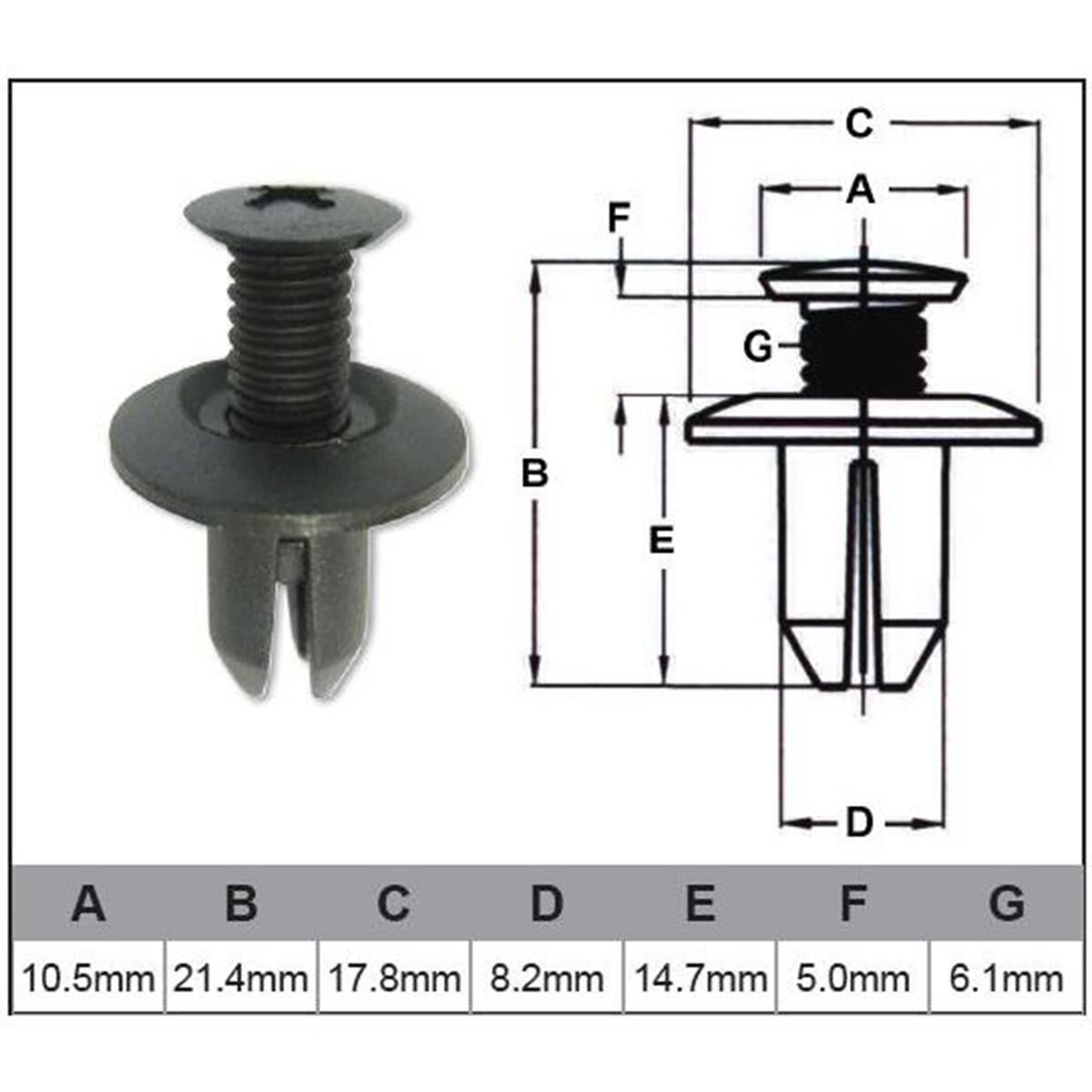 PKT 10 AUTOMOTIVE FASTENER, , scaau_hi-res