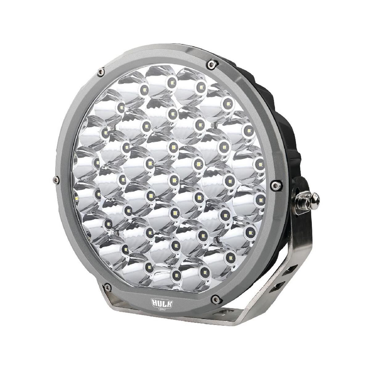 9" RND LED DRIVING LAMP DRIVNG BEAM 9-36V 160W 37 LEDs SILVR BEZEL 15,600Lms, , scaau_hi-res