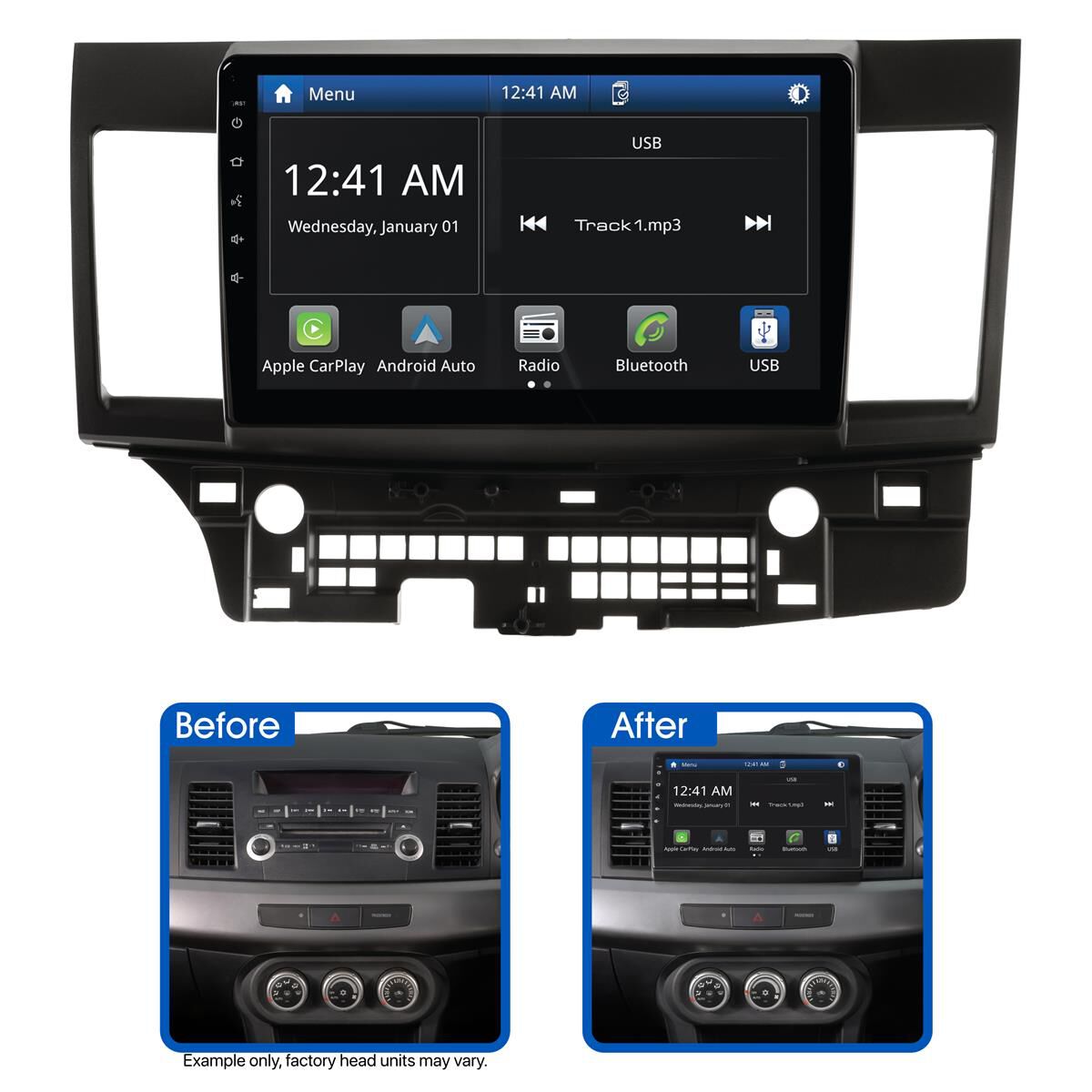 10" MULTIMEDIA RECEIVER TO SUIT MITSUBISHI LANCER (2010-2017) - NON-AMPLIFIED, , scaau_hi-res