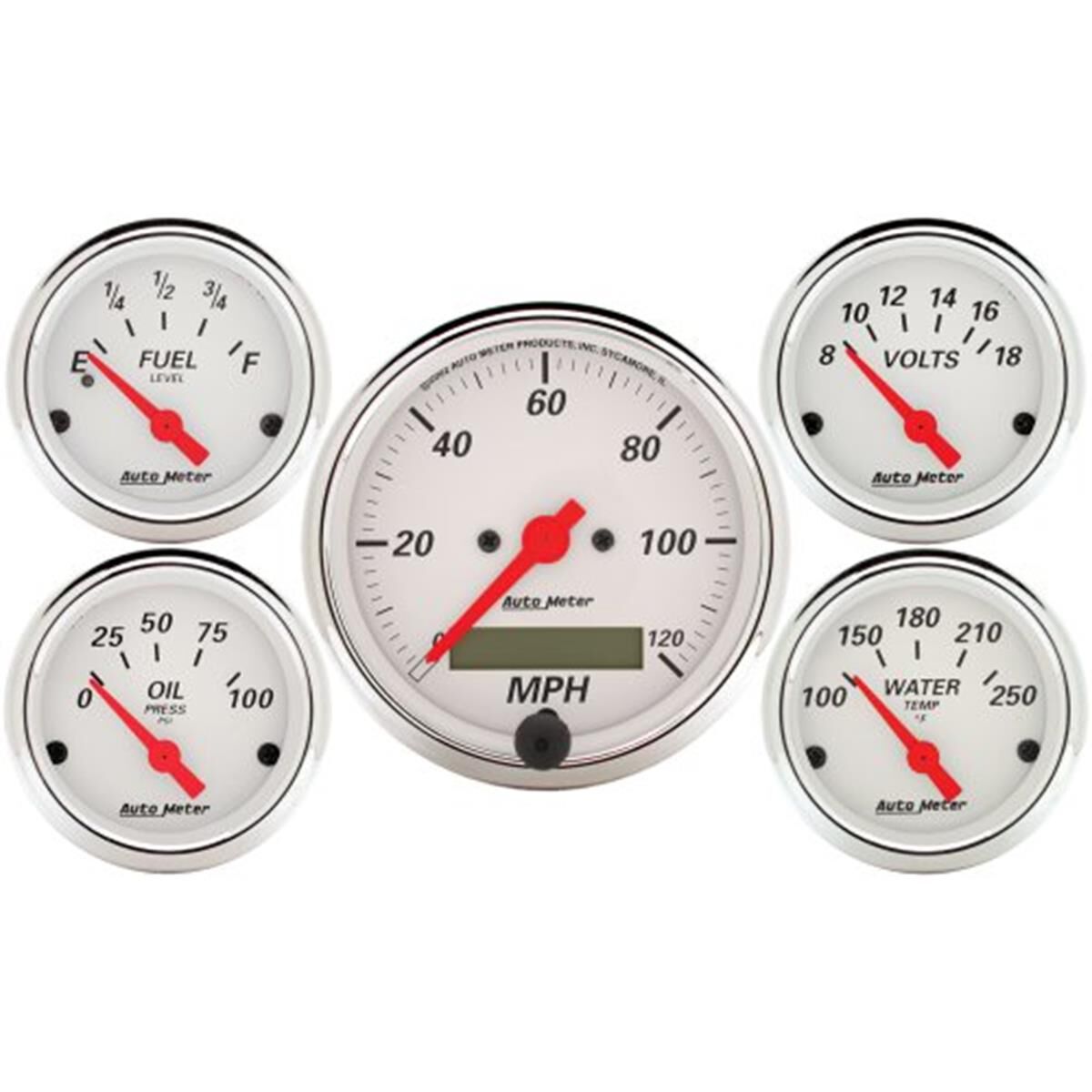 ARCTIC WHITE 5-PIECE GAUGE KIT, , scaau_hi-res