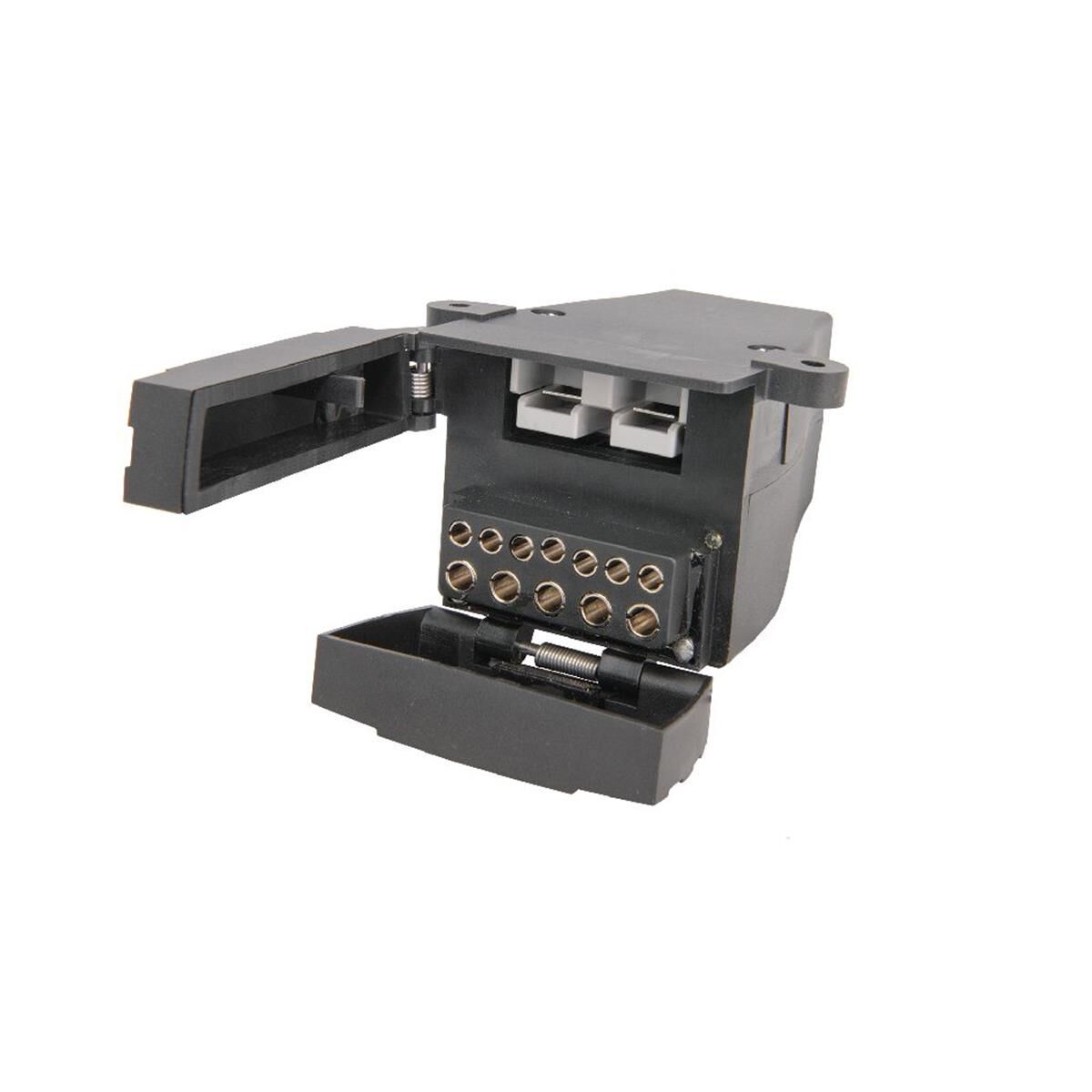 12 PIN FLAT TRAILER SOCKET W/ LED LIGHT & 50a ANDERSON STYLE CONNECTOR NITE-LITE, , scaau_hi-res