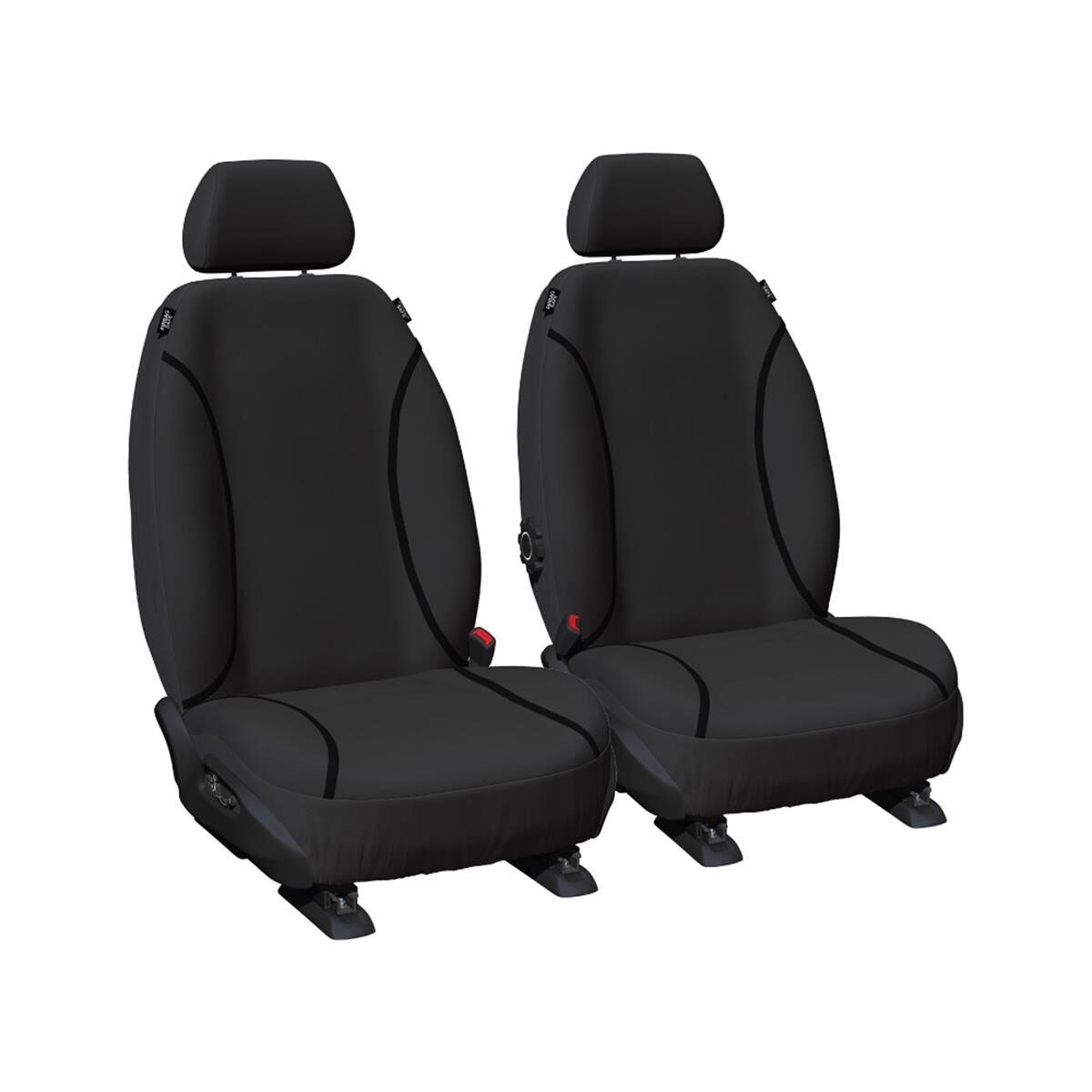 TRADIES CANVAS READY MADE SEAT COVERS - FRONT, BLACK, SUITS FORD RANGER, EVEREST, , scaau_hi-res