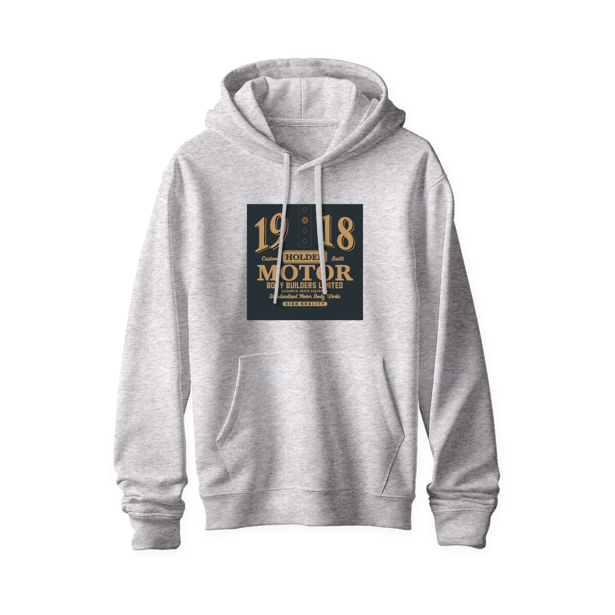 ADULT HOODIE-GREY MARLE [1918 HOLDEN MOTOR] [M], , scaau_hi-res