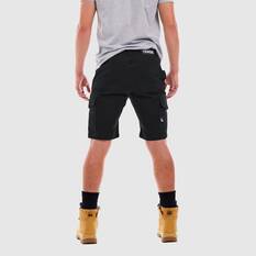 TRADIE FLEX CONTRAST CARGO SHORT BLACK 82, , scaau_hi-res