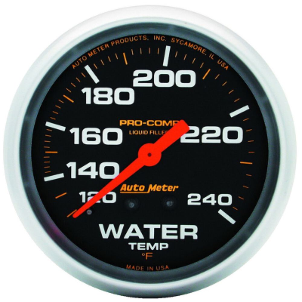 Autometer Water Temperature Gauge Liquid Filled Mechanical